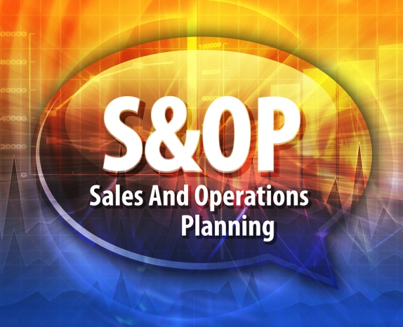 word speech bubble illustration of business acronym term S&amp;OP Sa
